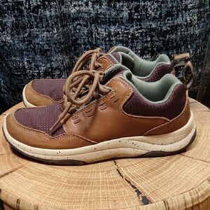 L.L. Bean Women's Brown and Green Leather Sneakers